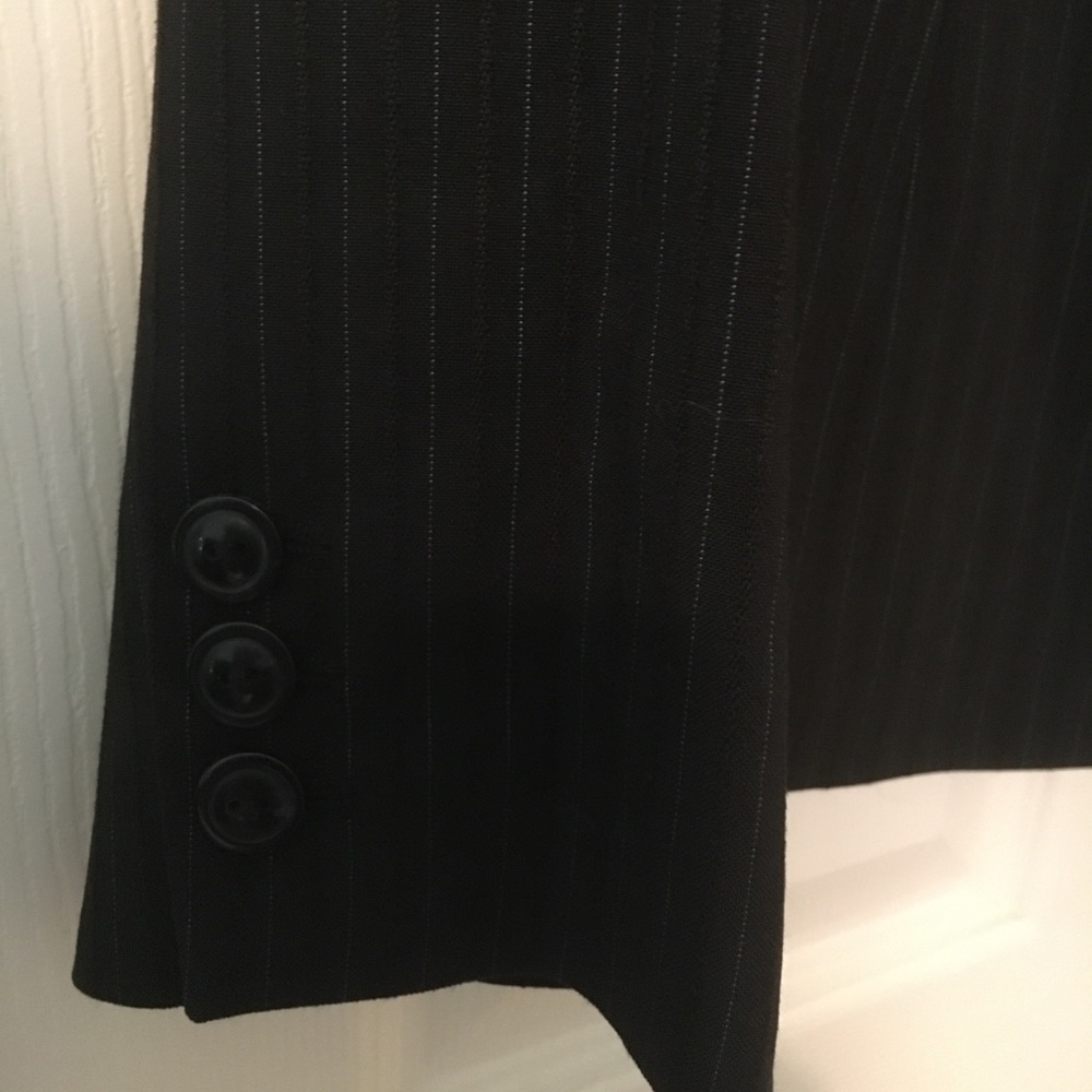 Style & Co Petite Navy Pinstripe Blazer - Picture 8 of 9